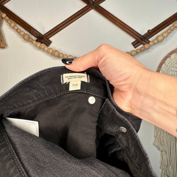 Madewell Black Perfect Vintage Wide Leg Jeans - Picture 5 of 5